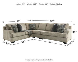 Bovarian Stone 3-Piece Sectional | 56103