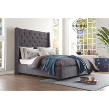 Load image into Gallery viewer, Fairborn Gray Tufted Queen Platform Bed with Storage Footboard | 5877