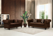 Load image into Gallery viewer, Icarus Brown Velvet  Sofa &amp; Love Seat