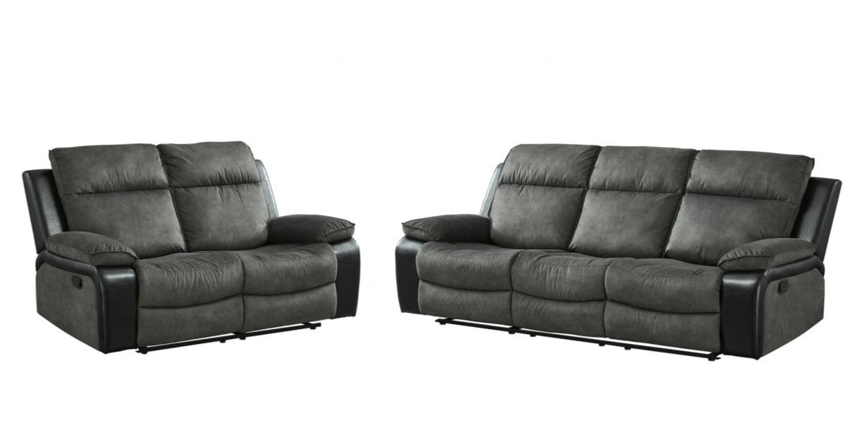 Woodsway Gray Reclining Sofa and Loveseat 64504