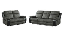 Load image into Gallery viewer, Woodsway Gray Reclining Sofa and Loveseat 64504