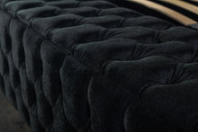 Load image into Gallery viewer, Pandora Black Velvet Queen Storage Platform Bed