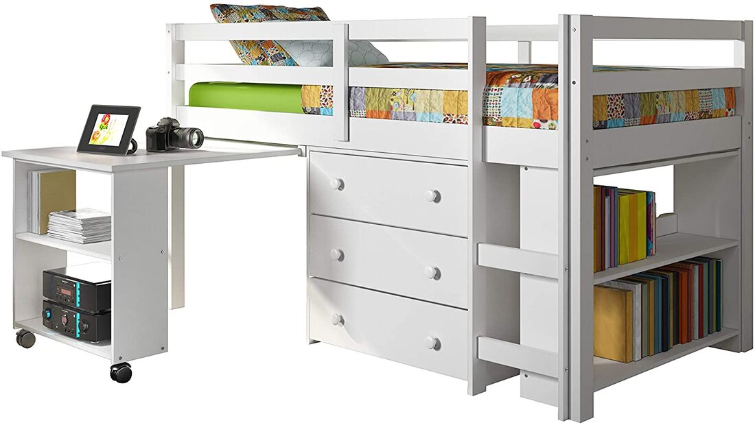 760-Twin Loft Bed (White)