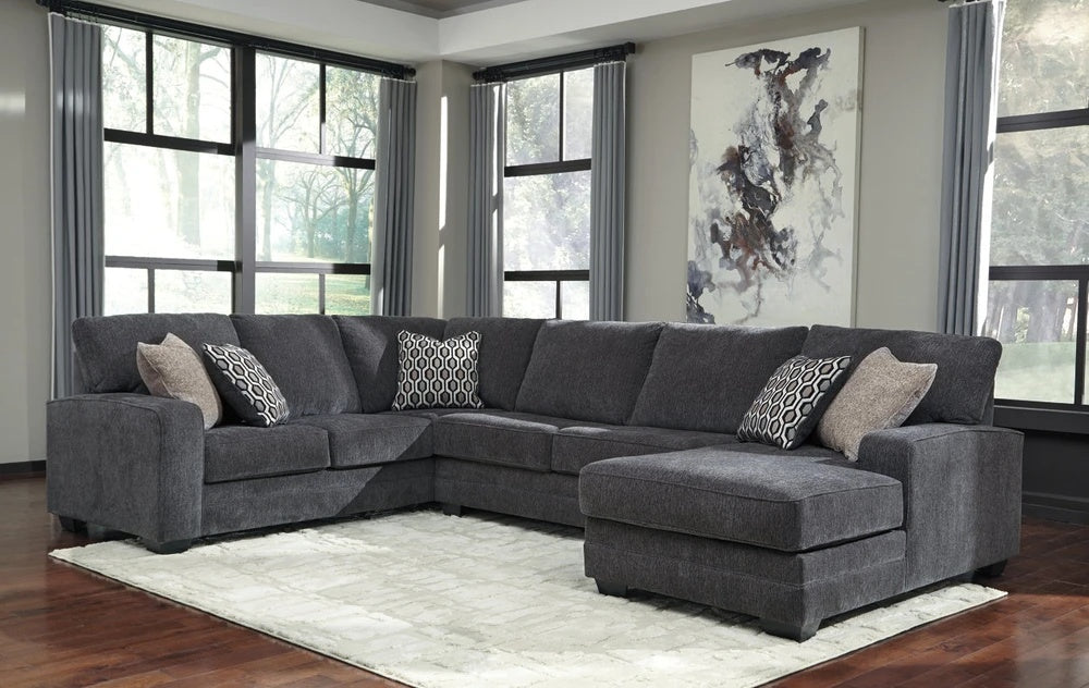 Tracling Slate 3-Piece Sectional with Chaise | 72600