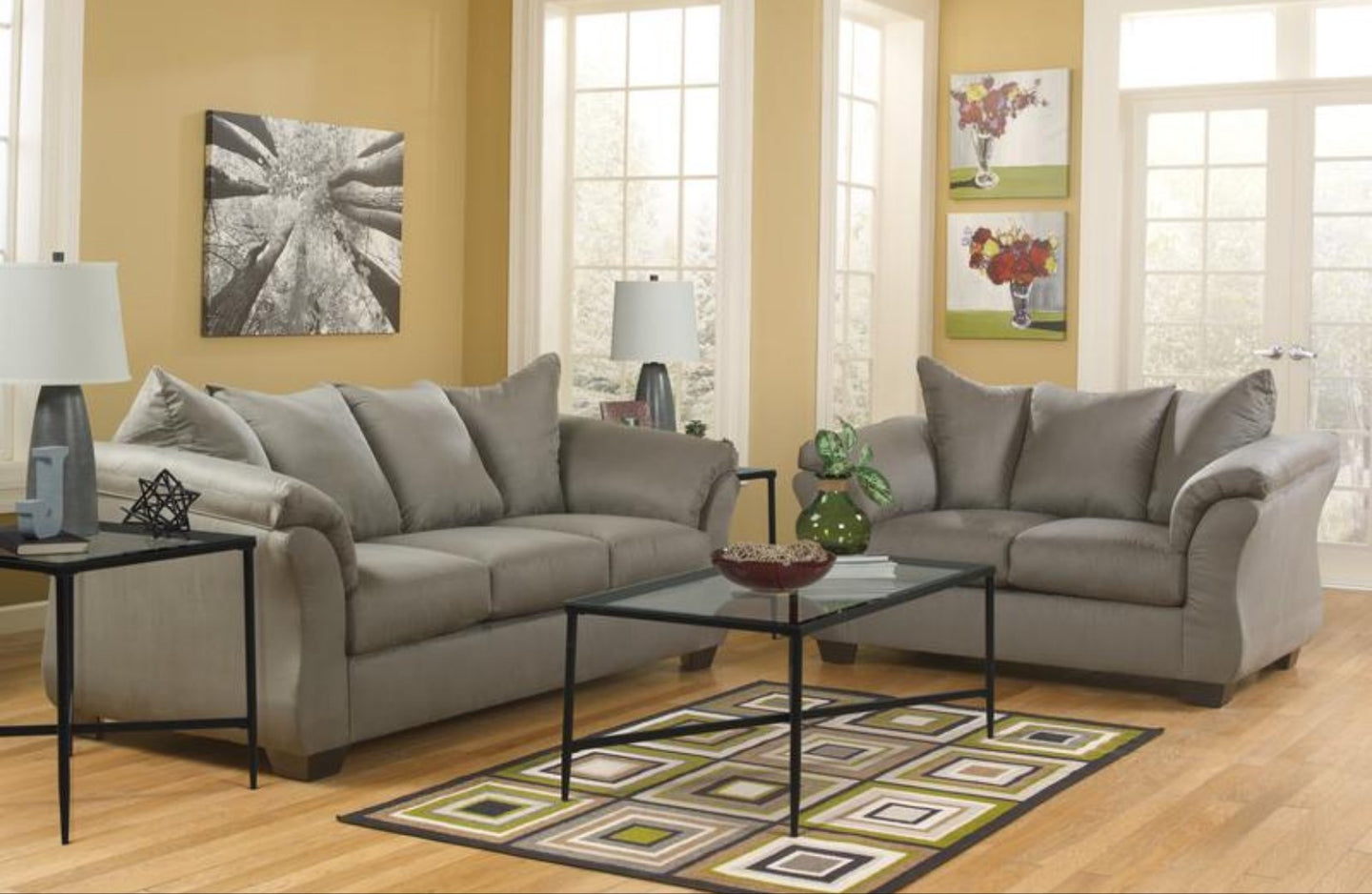 Darcy Cobblestone Living Room Set 75005