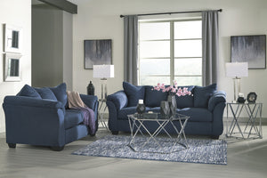 Darcy Blue Living Room Set 75007