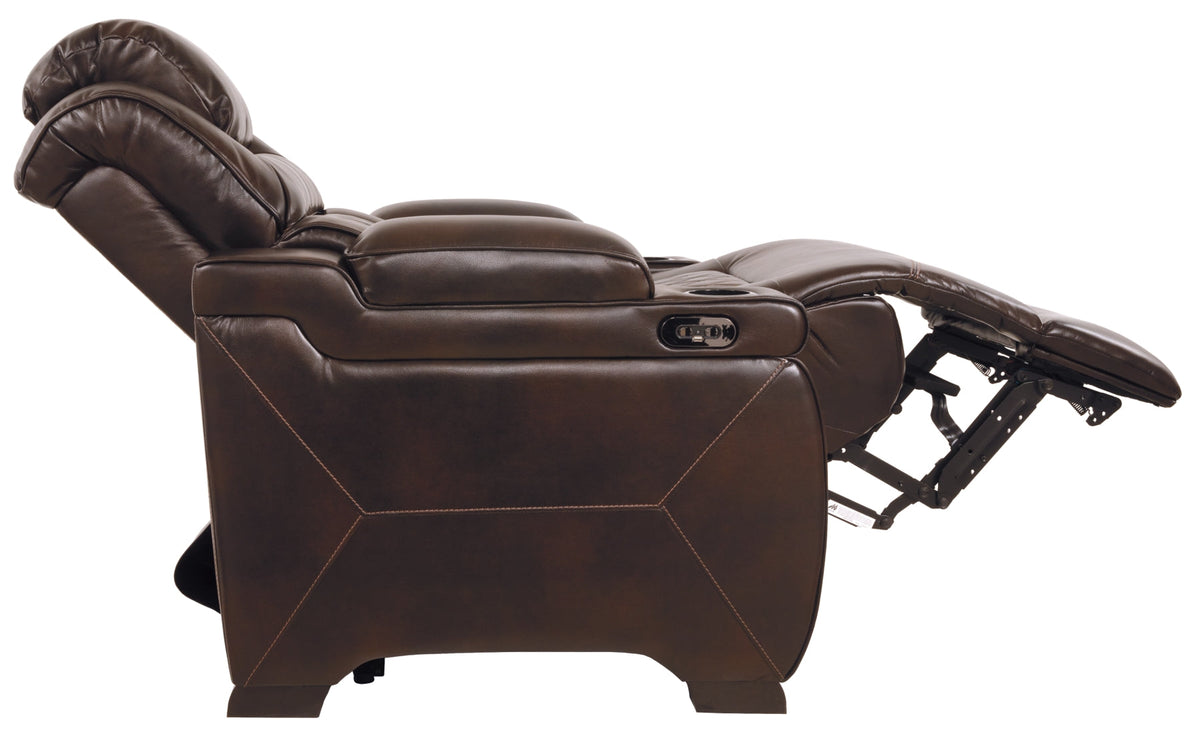 Warnerton Chocolate POWER Recliner | 75407