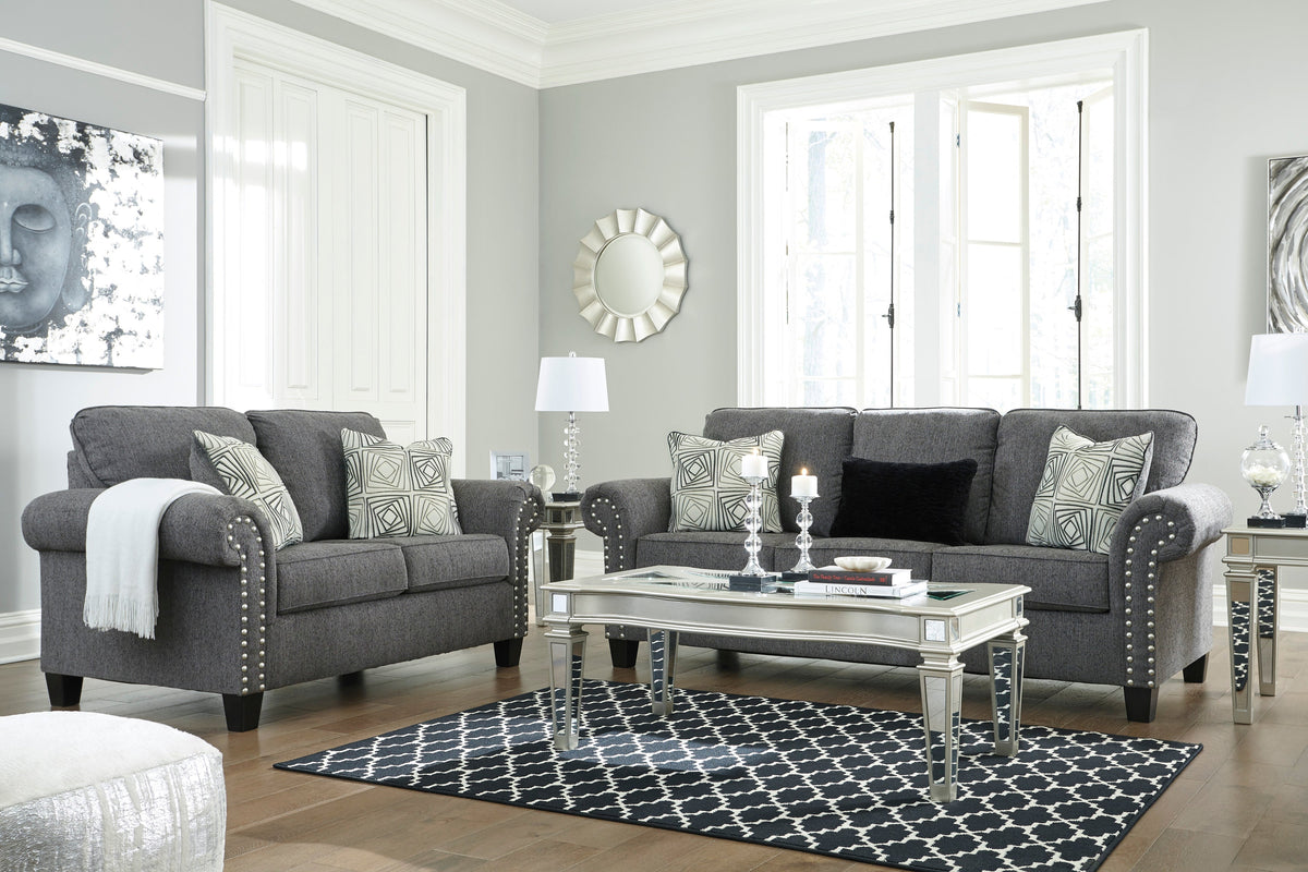 Agleno Charcoal Living Room Set 78701
