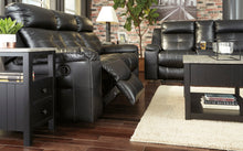 Load image into Gallery viewer, Kempten Black Reclining Sofa and Loveseat 82105