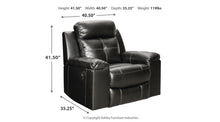 Load image into Gallery viewer, Kempten Black Recliner | 82105