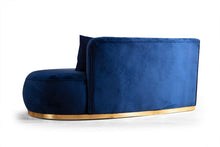 Load image into Gallery viewer, Ella Velvet Blue Curved Sectional