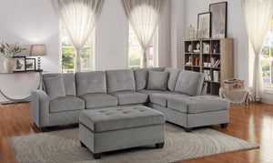 Emilio Taupe Reversible Sectional 8367