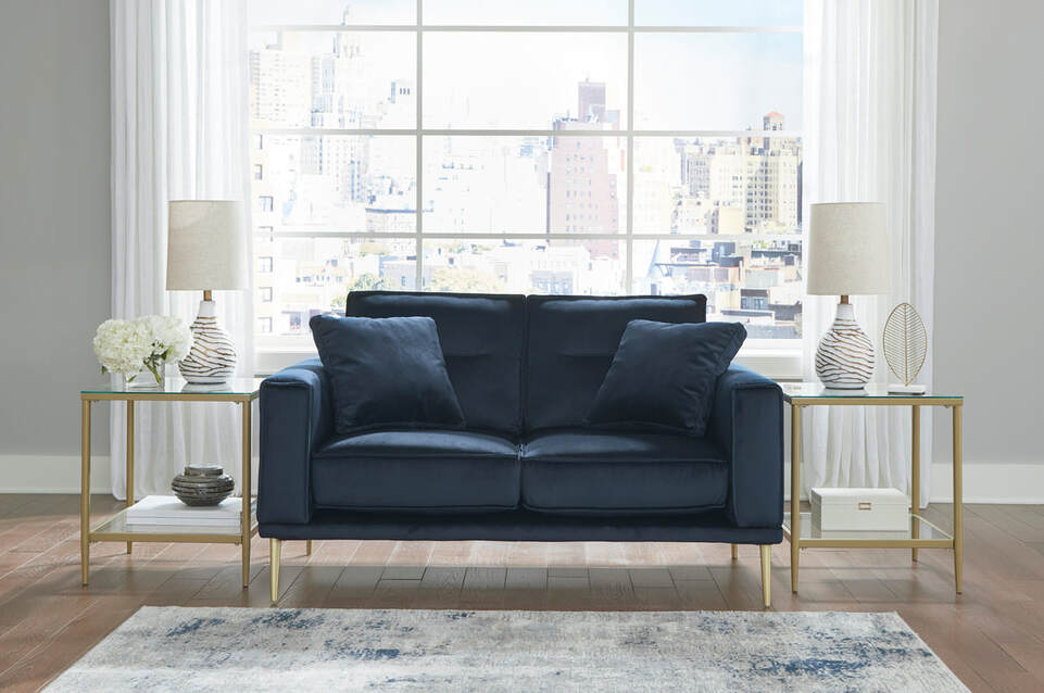 Macleary Navy Sofa and Loveseat 89008