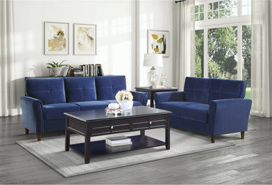 Dunleith Blue Sofa and Loveseat 9348
