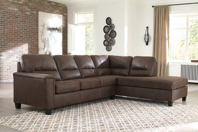 Navi Chestnut 2-Piece Sectional with Chaise | 94003