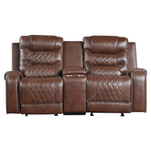 Load image into Gallery viewer, Putnam Brown POWER Reclining Sofa and Loveseat 9405