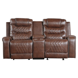 Putnam Brown POWER Reclining Sofa and Loveseat 9405