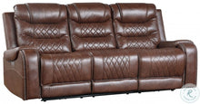 Load image into Gallery viewer, Putnam Brown Reclining Sofa and Loveseat 9405