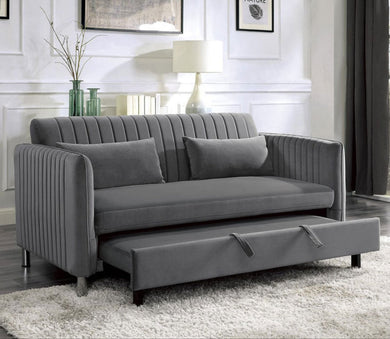 Greenway Grey Sofa With Pull-Out Bed 9406