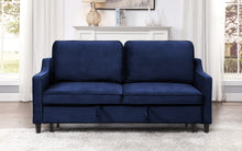 Load image into Gallery viewer, Winston Navy Sofa With Pull-Out Bed 9428