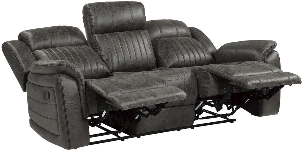 Centeroak Grey  Reclining Sofa and Loveseat 9479