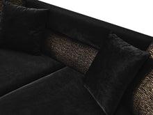 Load image into Gallery viewer, Diamond Black Velvet Sofa &amp; Loveseat