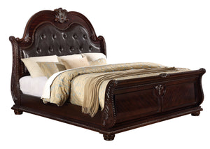 Stanley Brown Upholstered Sleigh  Bedroom Set | B1600