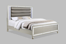 Load image into Gallery viewer, Cristian Champagne LED Upholstered Panel Bedroom Set B1680
