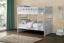 Load image into Gallery viewer, Galen White Twin/Twin Bunk Bed with Trundle | B2053