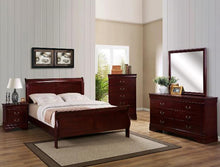 Load image into Gallery viewer, Louis Philip Cherry Twin Sleigh Bed