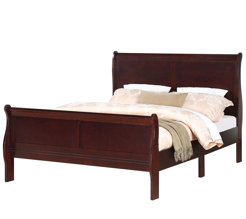 Louis Philip Cherry Queen Sleigh Bed