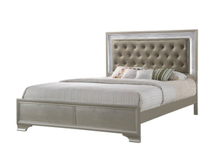 Lyssa LED  Champagne Upholstered Panel Bedroom Set | B4300