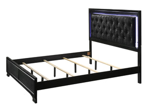 Micah Black LED Upholstered Panel Bedroom Set B4350