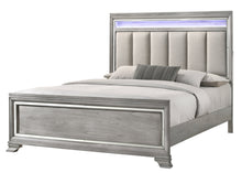 Load image into Gallery viewer, Vail  Led Gray Upholstered Panel Bedroom Set |B7200
