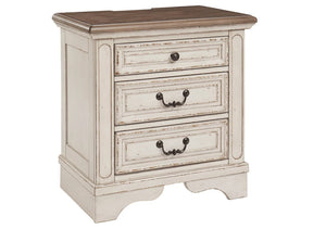 Realyn Chipped White Bedroom Set B743