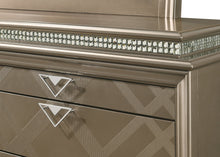 Load image into Gallery viewer, Cristal Gold LED Upholstered Panel Bedroom Set |B7800