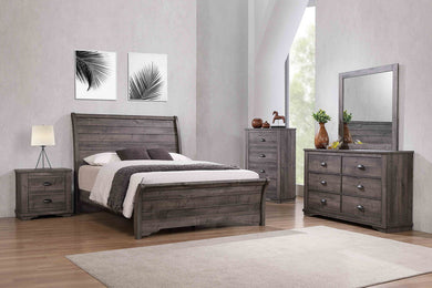 Coralee Gray  Sleigh Panel Bedroom Set B8100