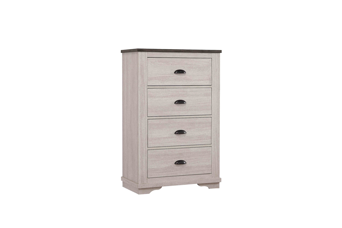 Coralee White Sleigh Panel Bedroom Set B8130