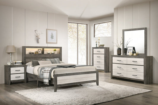 Rhett Brown/Cream LED Platform Bedroom Set B8170