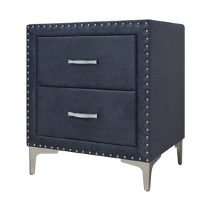 Lucinda Dark Gray Velvet Upholstered Panel Bedroom Set
B9260