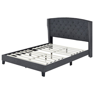 Rosemary Gray Queen Platform Bed 5266 – Harwin Furniture