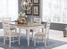 Load image into Gallery viewer, Skempton White/Light Brown 5pc Dining Room Set | D394