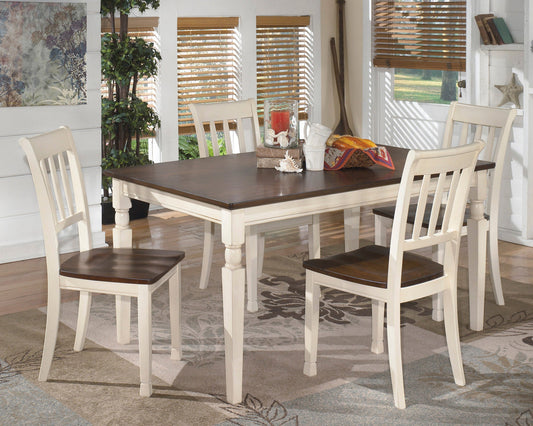 Whitesburg Brown/Cottage White 5pc Dining Room Set | D583