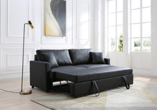 Load image into Gallery viewer, Rebecca Black Sofa with Pull-Out Bed, RB3026