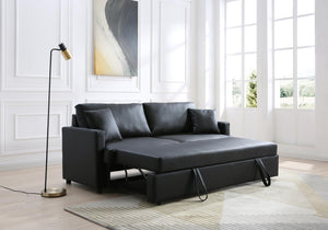 Rebecca Black Sofa with Pull-Out Bed, RB3026