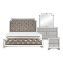 Load image into Gallery viewer, Avondale Silver Mirrored Upholstered Panel Bedroom Set 1646