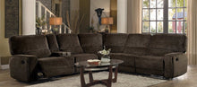Load image into Gallery viewer, Shreveport Brown Fabric Reclining Sectional 8238