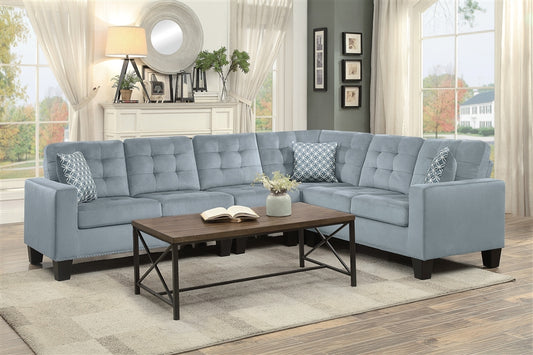 Lantana Gray Reversible Sectional Sofa 9957