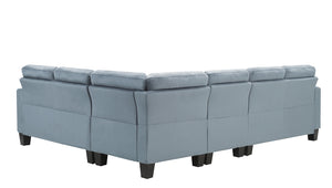 Lantana Gray Reversible Sectional Sofa 9957