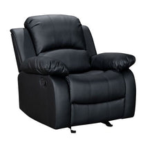 Load image into Gallery viewer, Henry Black PU 3pc Reclining Set